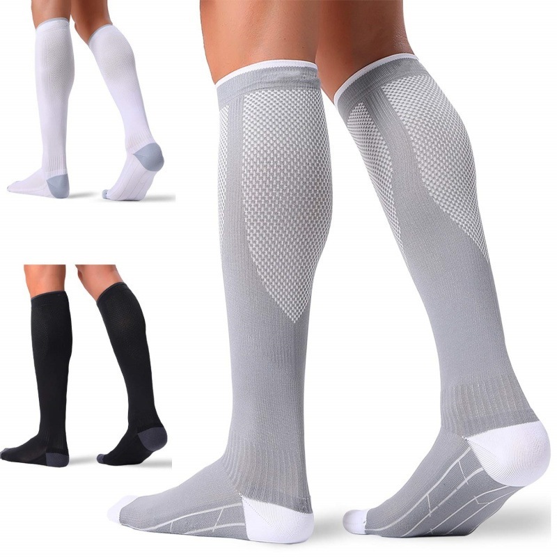 Kit 2 Pares Meias de Compressão para Mulheres e Homens 20-30mmHg
