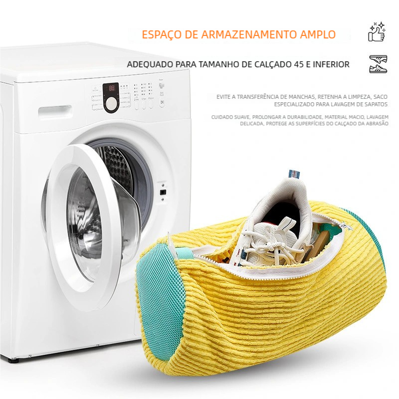 Bolsa Lavar Tênis Malha – Anti-Deformação, Lavanderia Durável