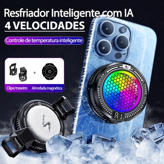 Cooler Magnético com IA e Controle Inteligente de Temperatura: Resfriamento Semicondutor, Silencioso, para Gaming