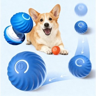 Bola Interativa Elétrica para Pets Rolamento Automático Silicone Macio e Resistente Brinquedo para Cães e Gatos em Oferta na Shopee