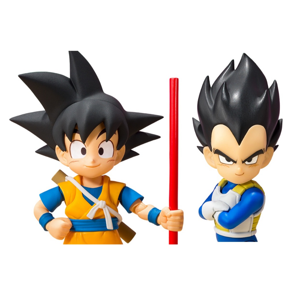 GOKU KID (Mini)  + VEGETA KID (Mini) Dragon Ball: DAIMA S.H Figuarts Bandai / Lacrados PRONTA ENTREGA  *** PROMOÇÃO ***