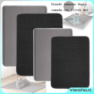 78 x 62cm Tapete Higiênico EVA Coletor de Areia Para Gato Lavável Dupla Camada Compatível…