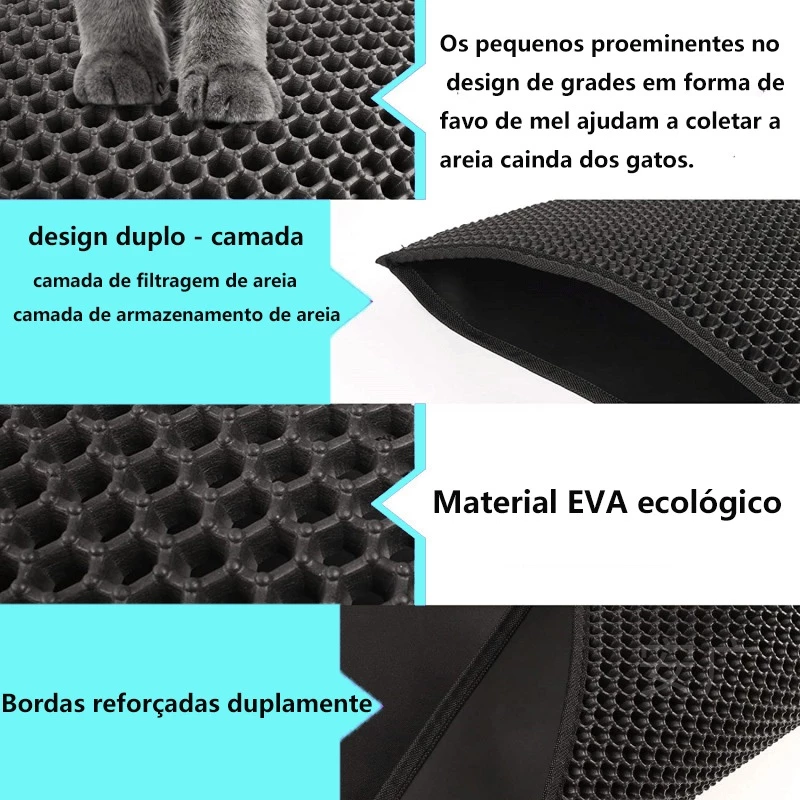 Tapete Higiênico de EVA para Gato 78x62cm Lavável — foto 6