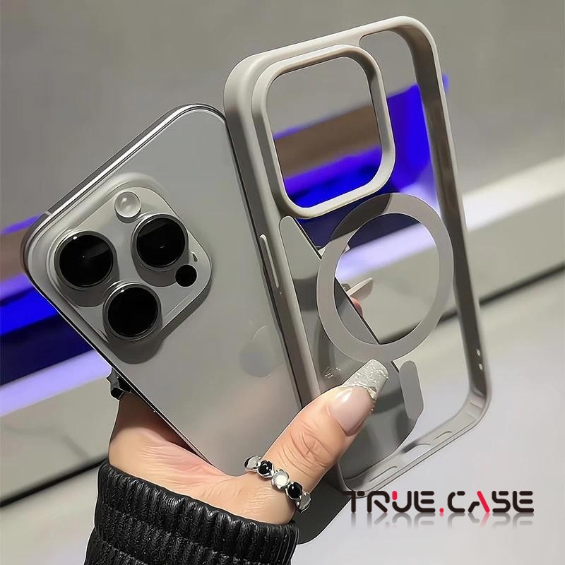 Capa De Telefone De Carregamento Magnético De Titânio natural Fosco Para iPhone 11 13 12 15 16 14 17Pro Max 7/8 celular em Oferta na Shopee