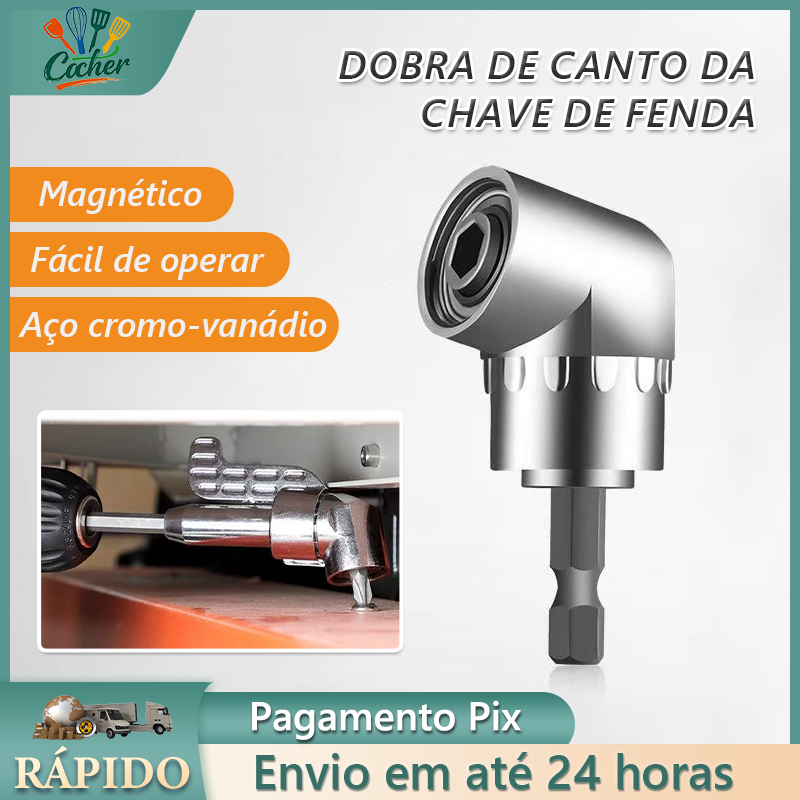 Kit Adaptador Angular 90/105° graus profissional Para Furadeira E Parafusadeira