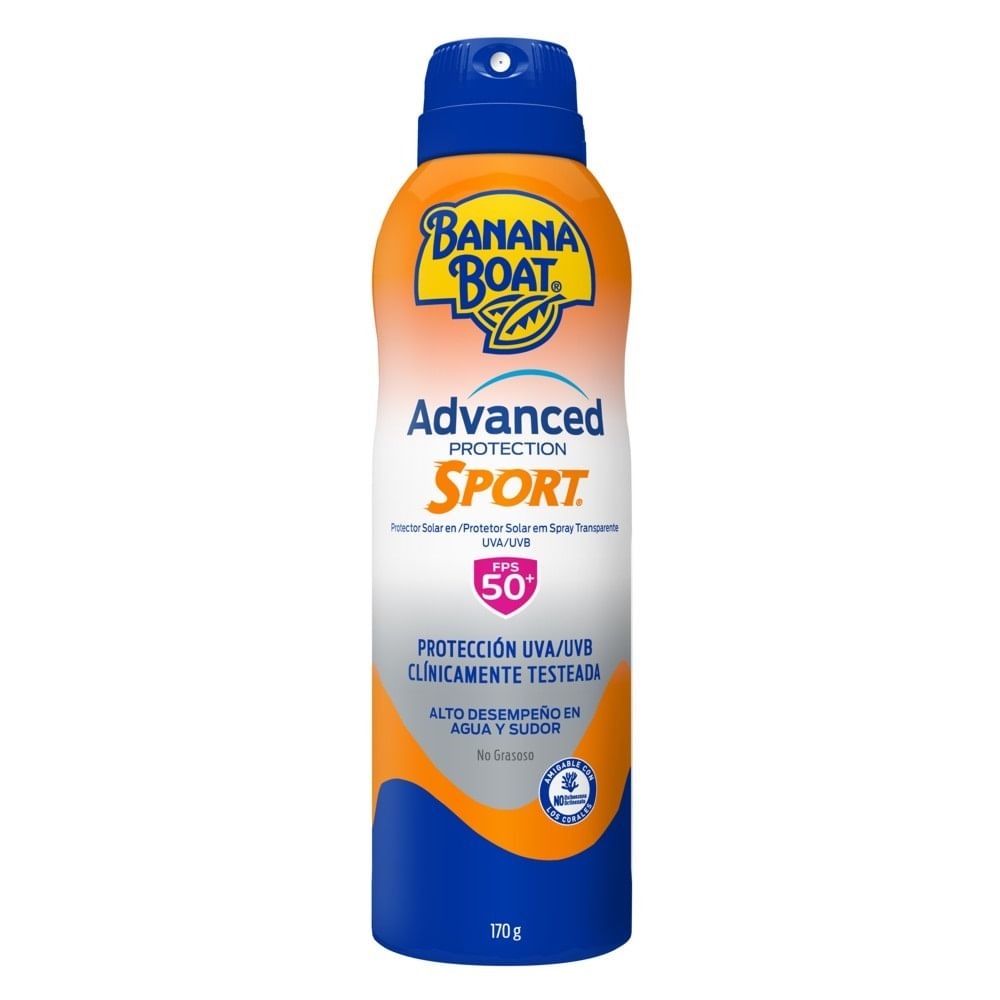 Protetor Bloqueador Filtro Solar Banana Boat Advanced Protection Sport Fps50 170g Spray