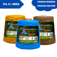BARBANTE AMAZÔNIA MARCA SÃO JOÃO 400 GRAMAS FIO 4 - 600 METROS