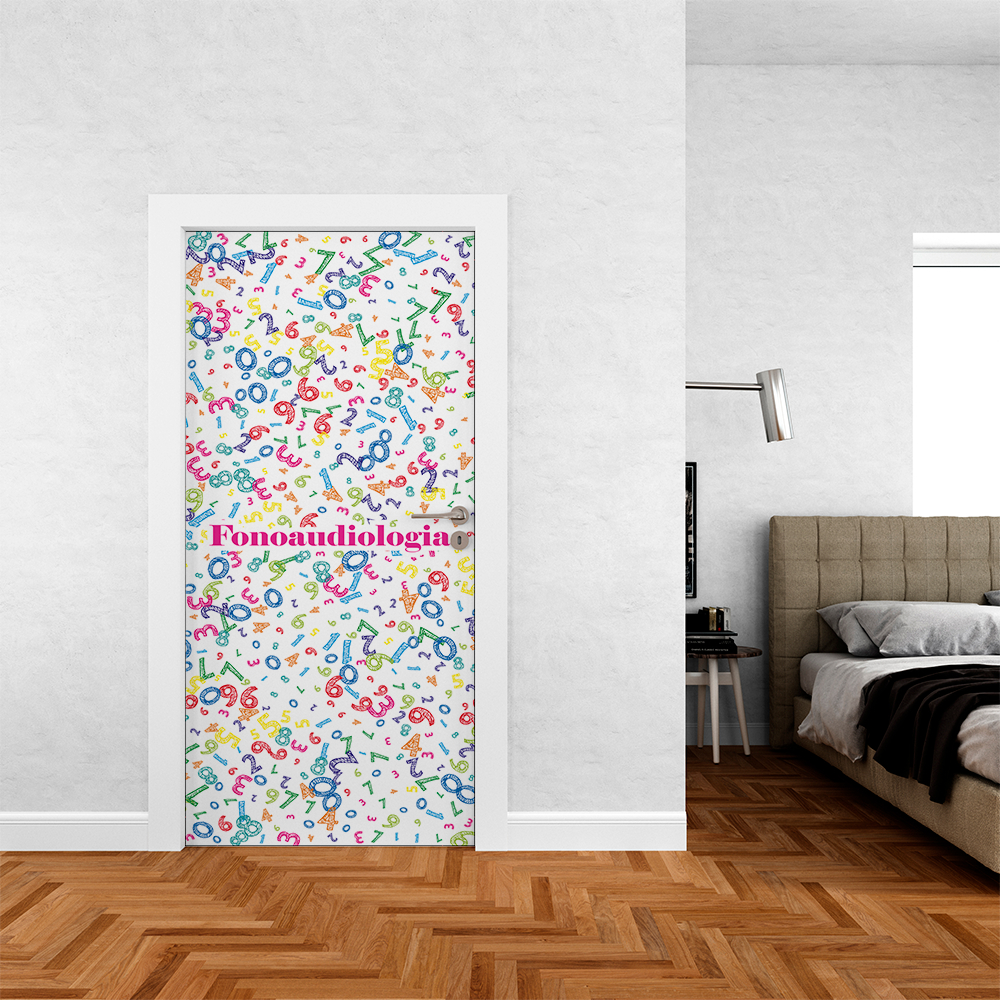 Capa de Porta Decorativa Profissão Estudante Fonoaudiologia Decoração Quarto e Sala Escritório Proteção Tam: 0,85x2,1