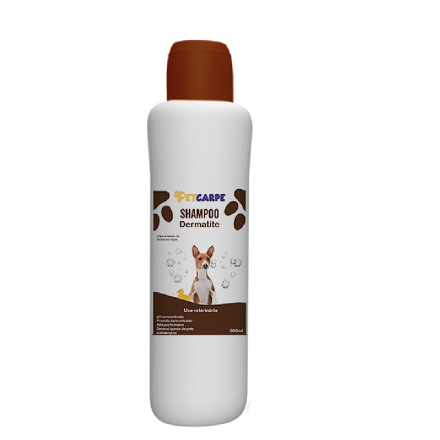 Shampoo Dermatite canina Pet Carpe 500 ml Diluição 1:10ara pts gatos cachorro coceira irritação pele
