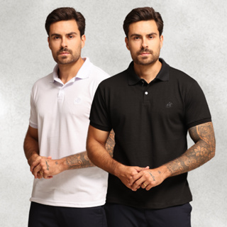 Kit 2 Camisas Polo Piquet Masculina Algodão Premium em Oferta na Shopee