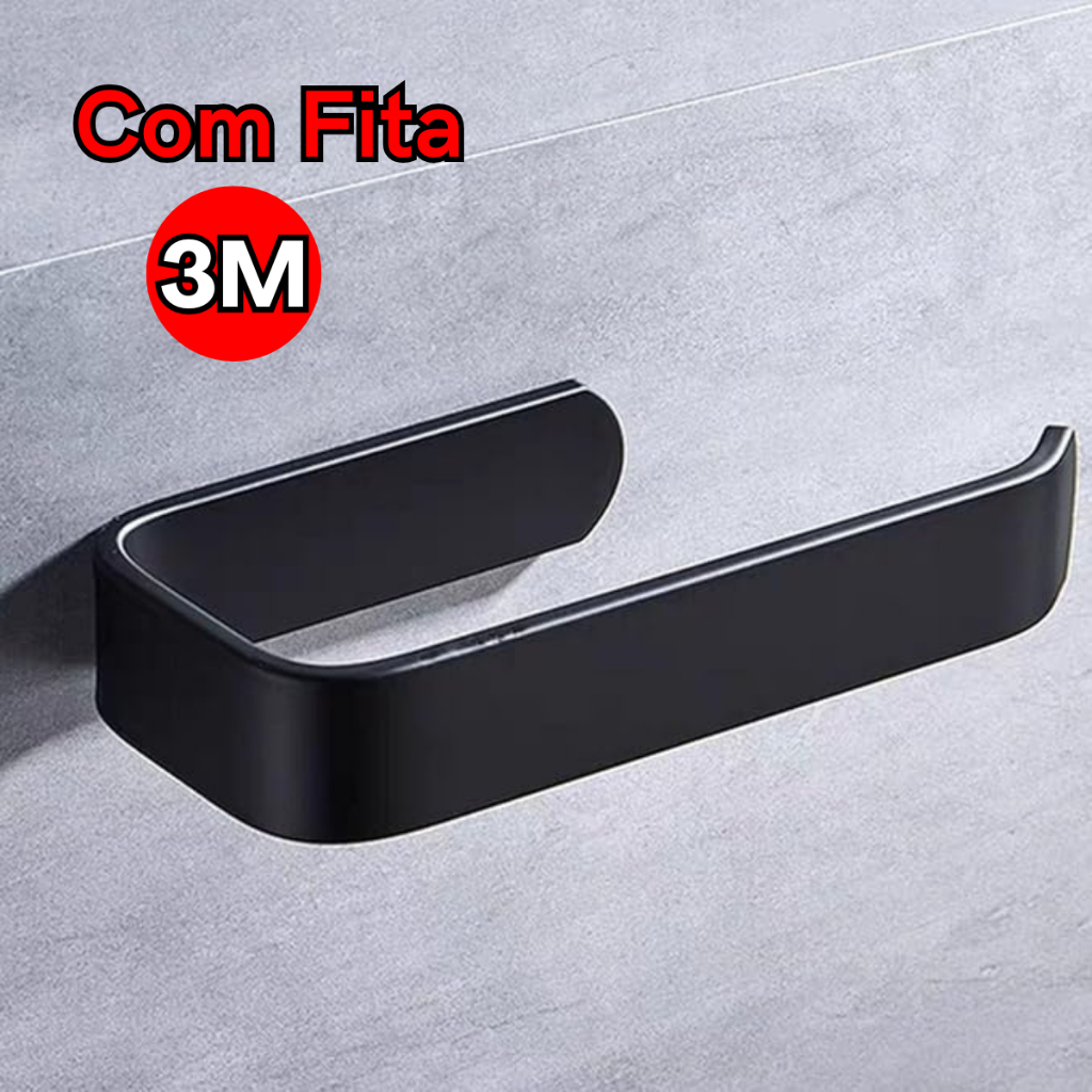 Suporte para Rolo de Papel Higiênico Adesivo 3M Fixação Forte Acessório de Banheiro