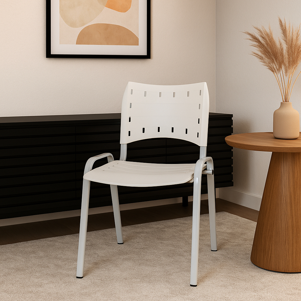 Cadeira ISO branca - Cadeiras para escritórios, clinicas, escolas, igrejas, recepções