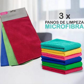 Pano microfibra multiuso 30cm 3 peças Camesa em Oferta na Shopee