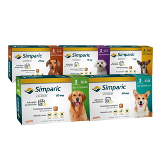 Simparic Zoetis 40mg Antipulgas Carrapatos Sarnas Cães 1,3 a 40kg 3 Comprimidos em Oferta na Shopee
