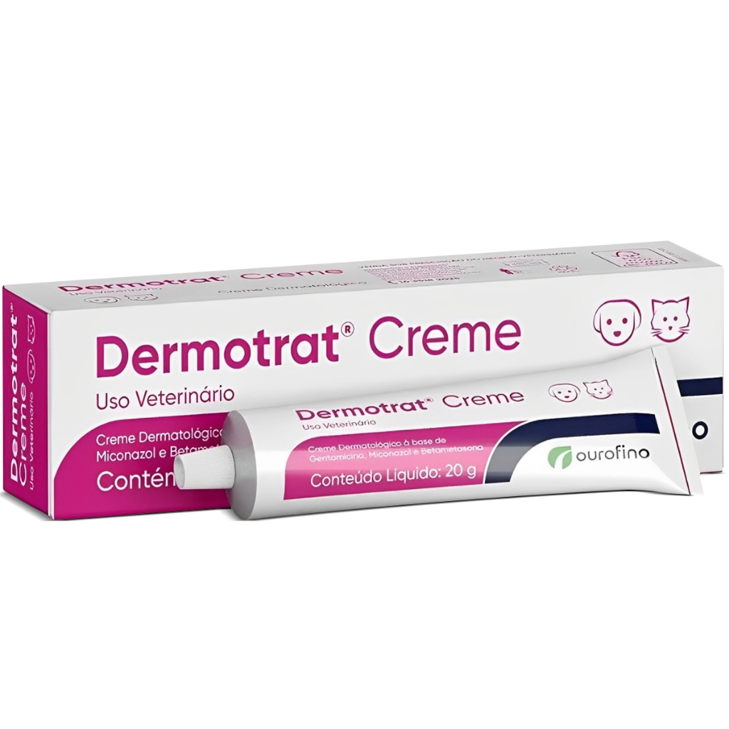 Dermotrat Creme 20g Ourofino P/ Coceira Dermatite Cães Gatos em Oferta na Shopee
