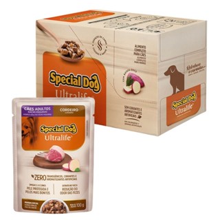 Caixa 12 Sachê Special Dog Ultralife  Adultos Raças Pequenas Cordeiro 100g em Oferta na Shopee
