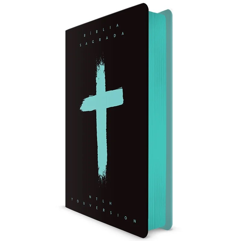 Bíblia Cruz Menta YouVersion - NTLH - Capa Soft-Touch em Oferta na Shopee