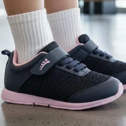 Tenis Infantil Ortopasso Jogging Menina Azul Marinho Envio Em 24 HORAS Fechamento em Velcro