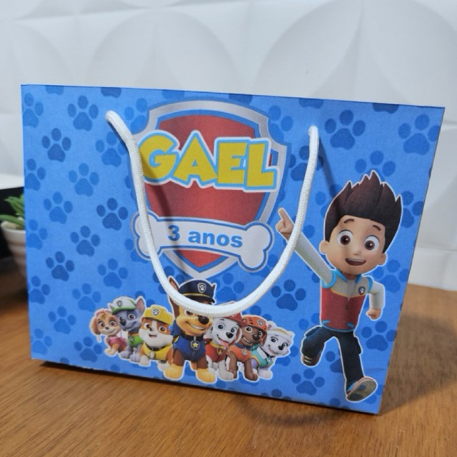 Sacolinha Patrulha Canina  Personalizado | Sacolinha | Lembrancinha | Aniversário PATRULHA CANINA