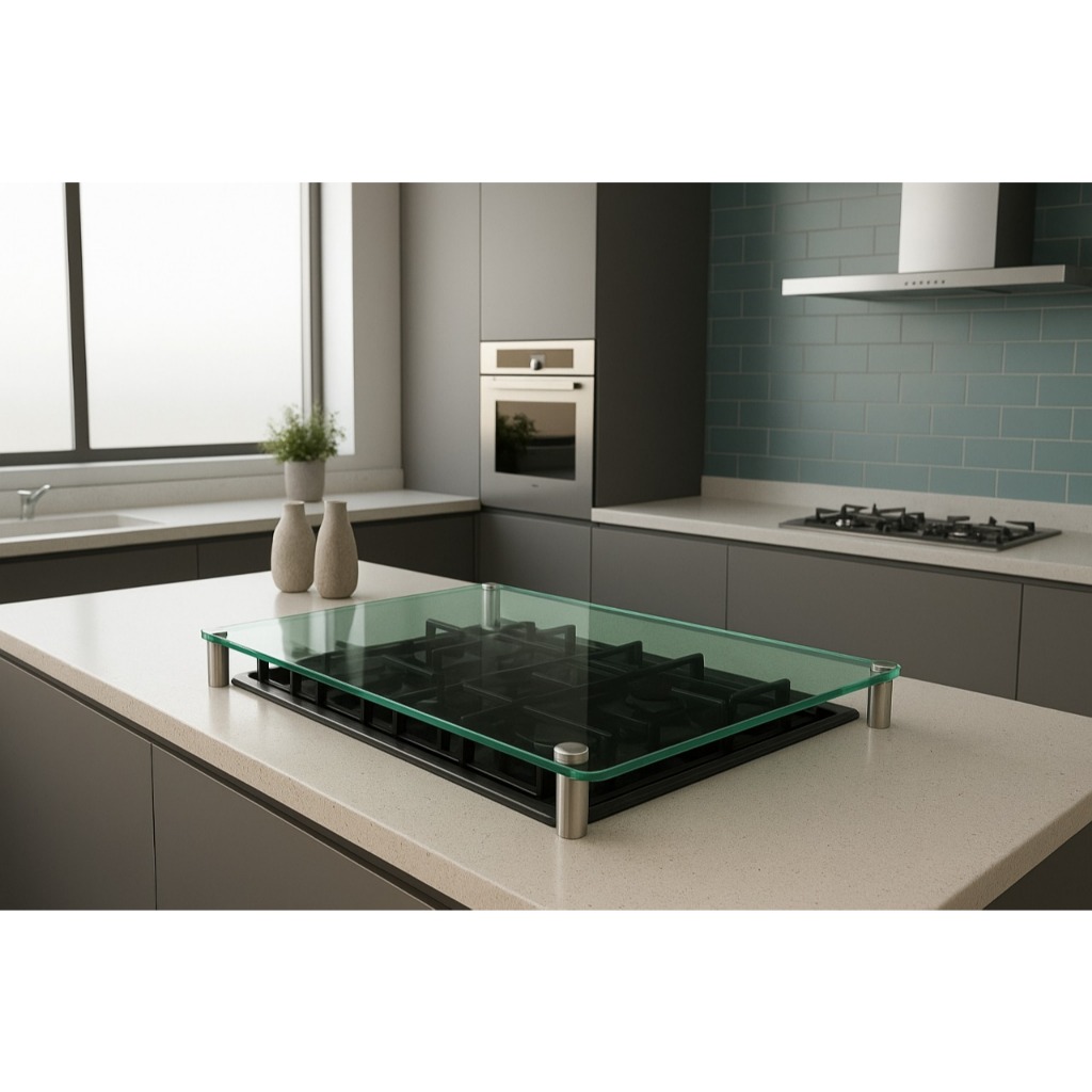 Tampa em Vidro Incolor Cooktop Suggar 2 bocas 52x39cm - Praticidade e Elegância