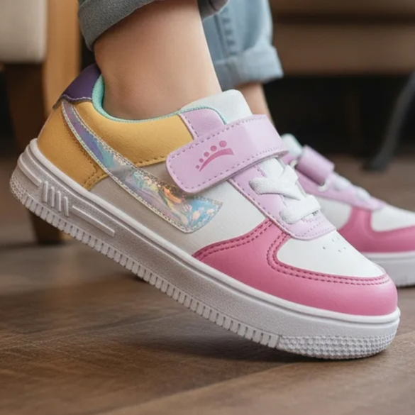 Tênis Infantil Ortopasso Force One Menina Feminino Sola Reta Fashion Macio Confortável Conforto em Oferta na Shopee