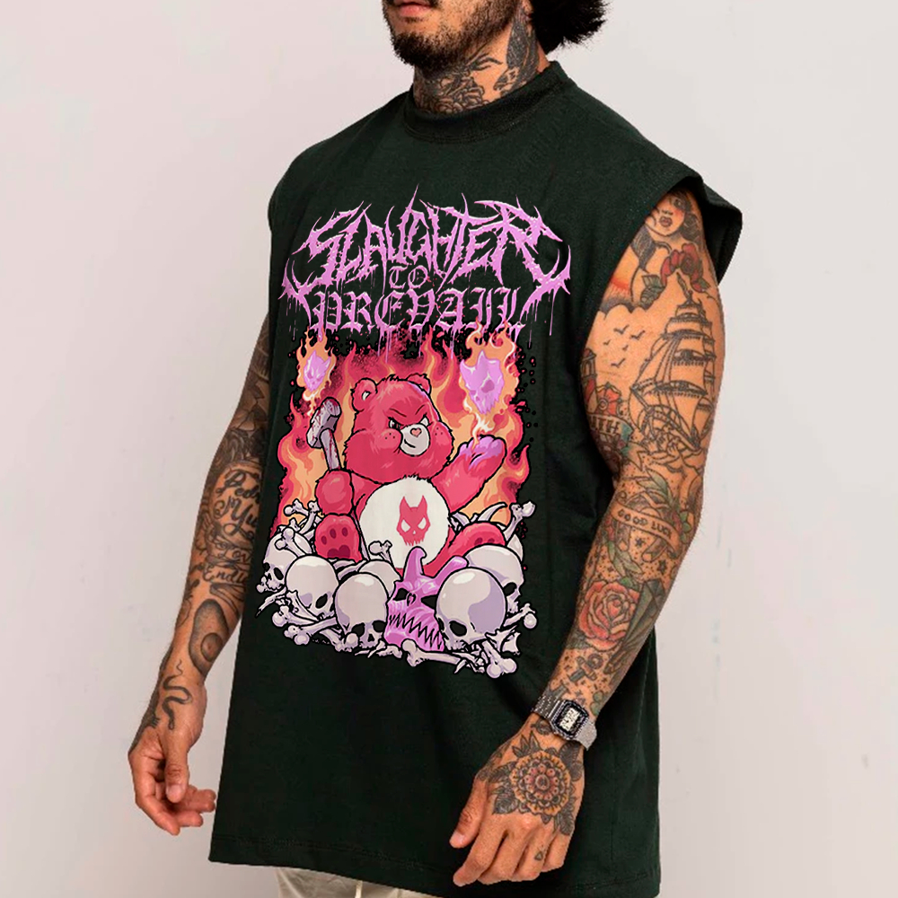 Camiseta regata machao oversized masculino Slaughter to Prevail Lord Bear Grizzly algodao unissex Longline em Oferta na Shopee