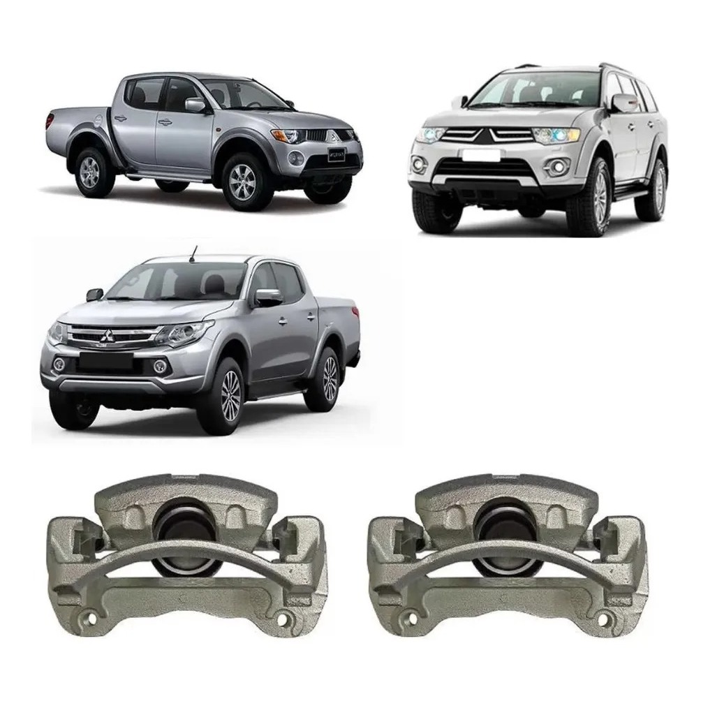 Par De Pinça Freio Dianteiro Com Suporte Para Mitsubishi L200 Triton 2008/.. -