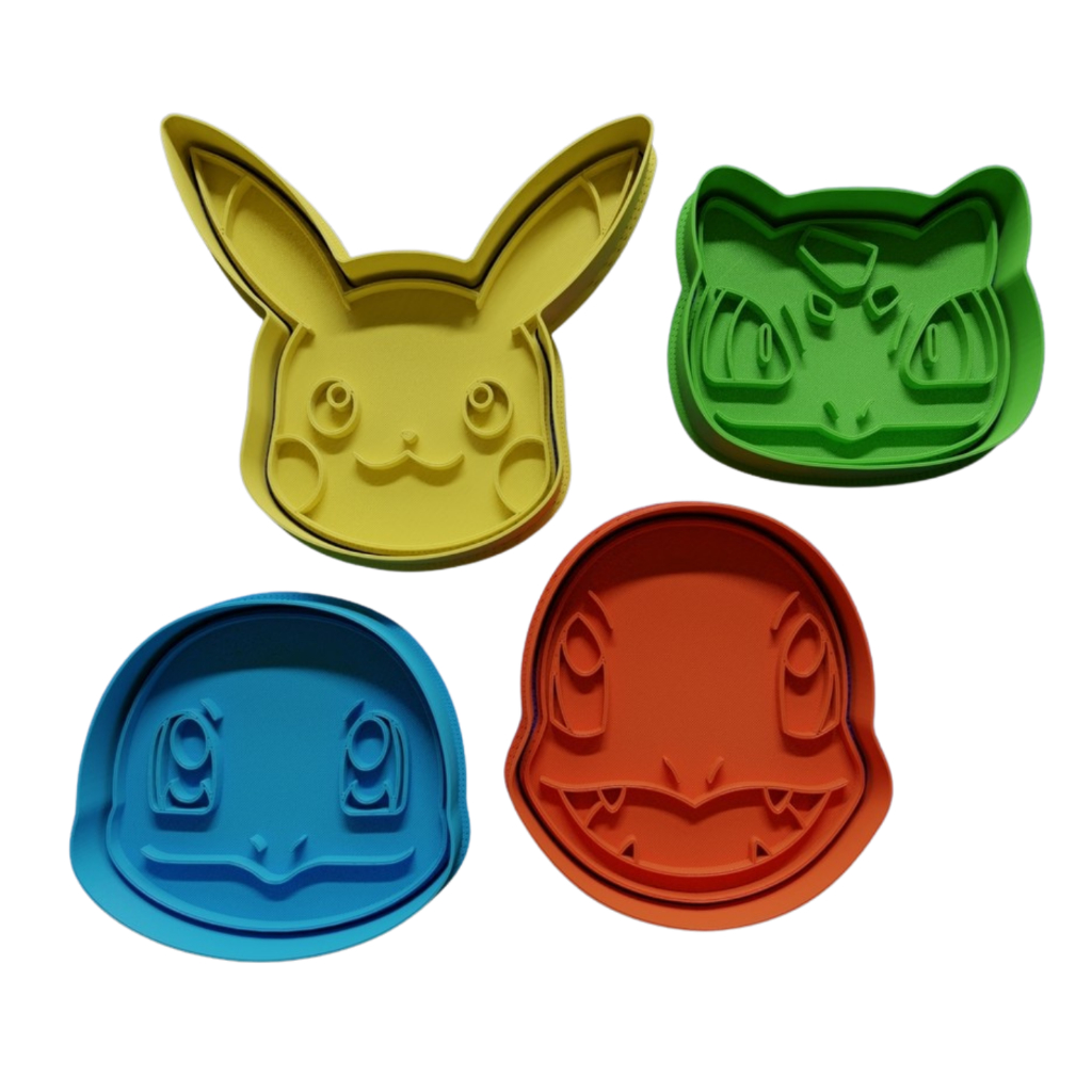 Cortador Biscoito Molde Forma POKEMON Marcador Carimbo Pasta Americana Massa Impres