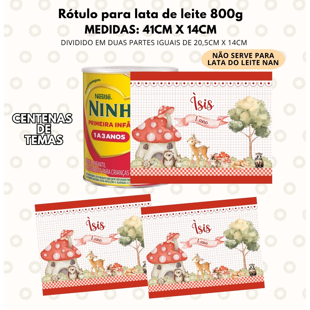 Rotulo para Lata de Leite Ninho - Comprar com Melhor Preço em Laticínios