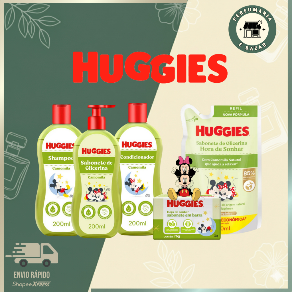 Kits Huggies Camomila Hora Do Soninho (até 6 itens) - Escolha Seu Kit