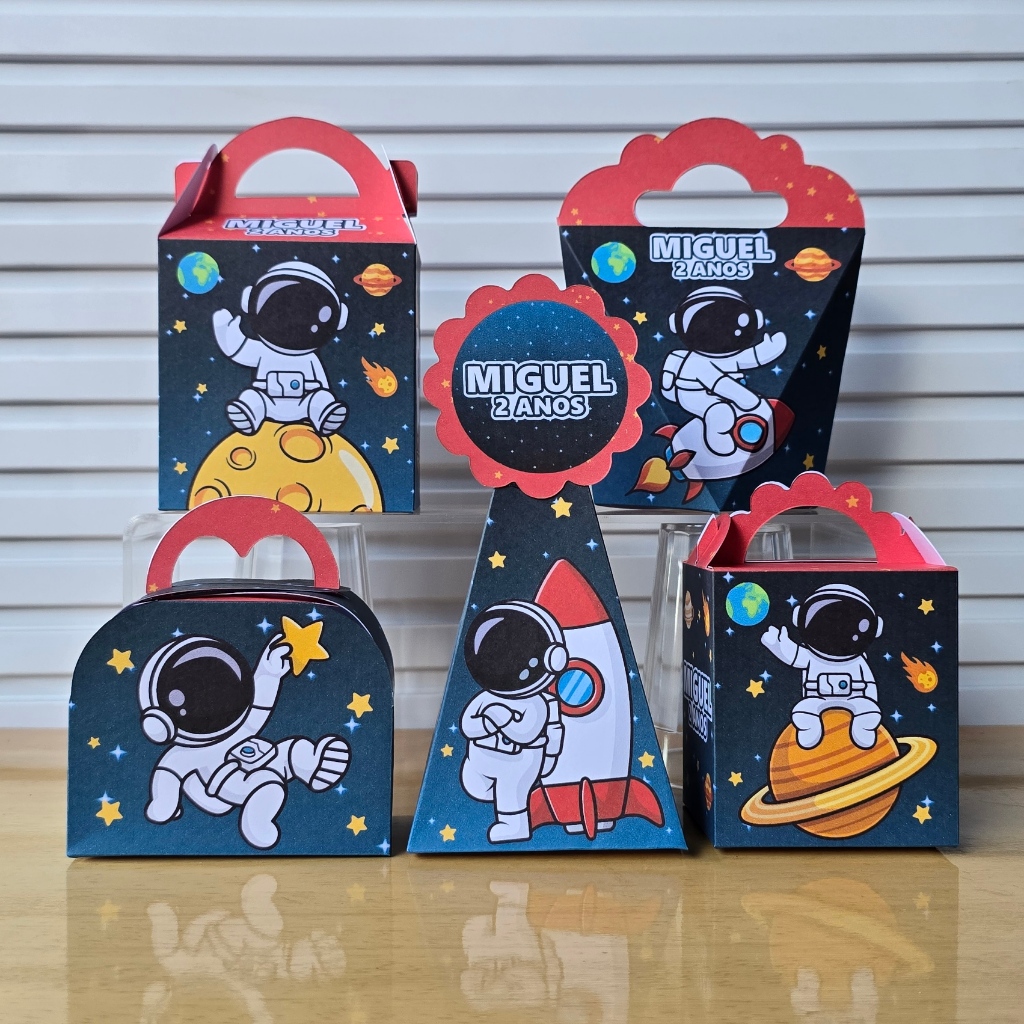 Kit Personalizados Astronauta 2.0 - caixinhas personalizadas/caixas lembrancinhas - PEGUE E MONTE