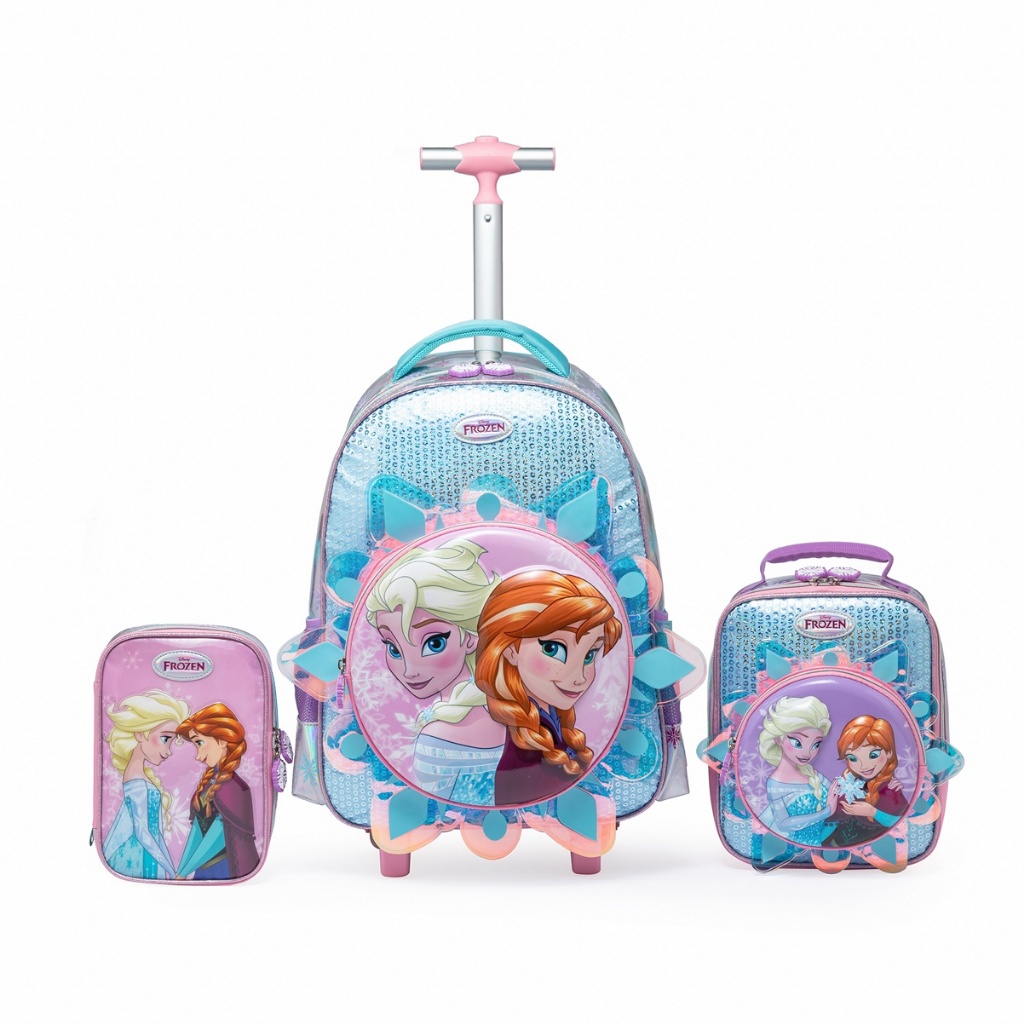 Kit Mochila Rodinhas Frozen Escolar Infantil Lancheira Estojo em Oferta na Shopee
