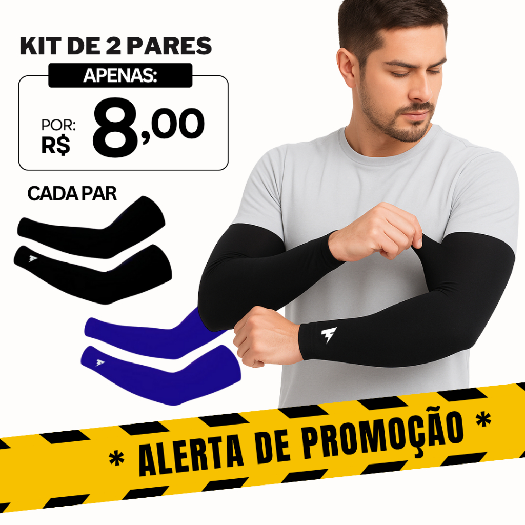 PROMOÇÃO 2 Pares de Manguito Segunda Pele Proteção UV50+ Mangote Termico Unissex Varias Cores em Oferta na Shopee
