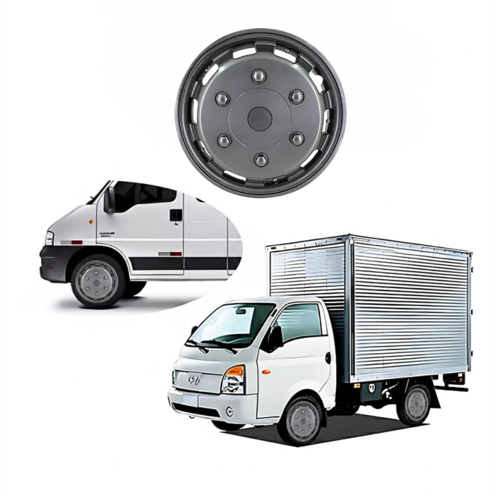 Calota Roda Aro 16 Vans Grafite Ducato Master Iveco DAILY SPRINTER HR TRANSIT