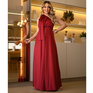 Vestido Feminino Longo Festa Com Bojo Elegante Casamento Natal em Oferta na Shopee