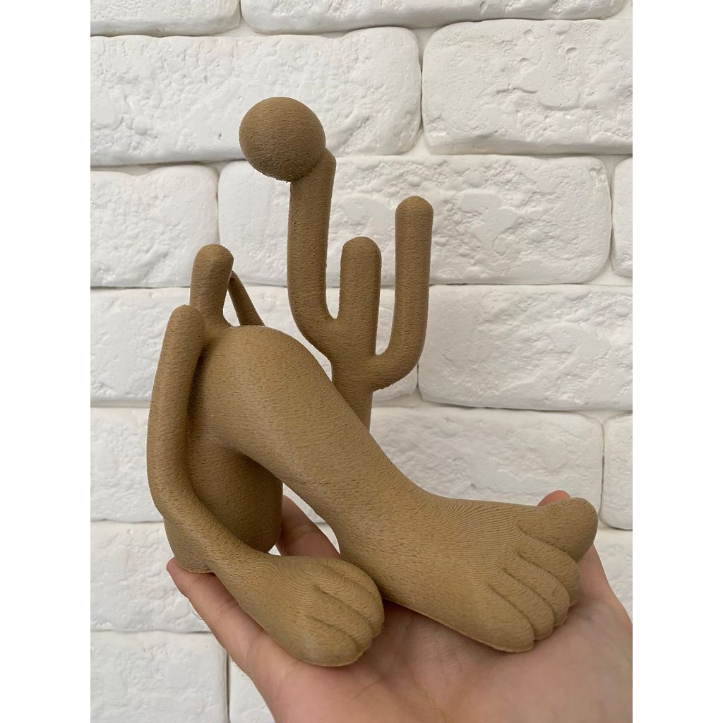 Escultura Abaporu | Plástico Texturizado | Decoração | Enfeite | Arte