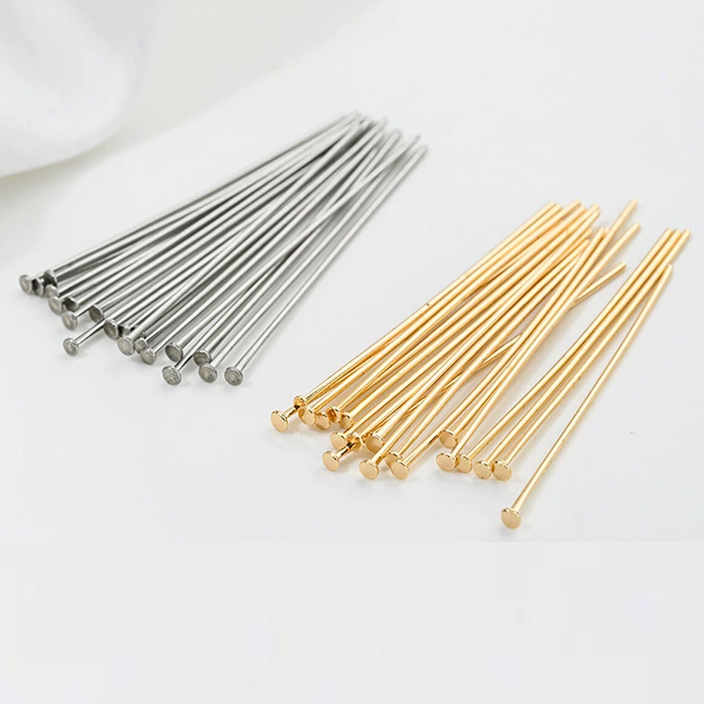 Alfinete Contra Pino Metal - prata/dourado/preto 18/22/26/28/32/35/50mm - 200-1000pcs - Formato T