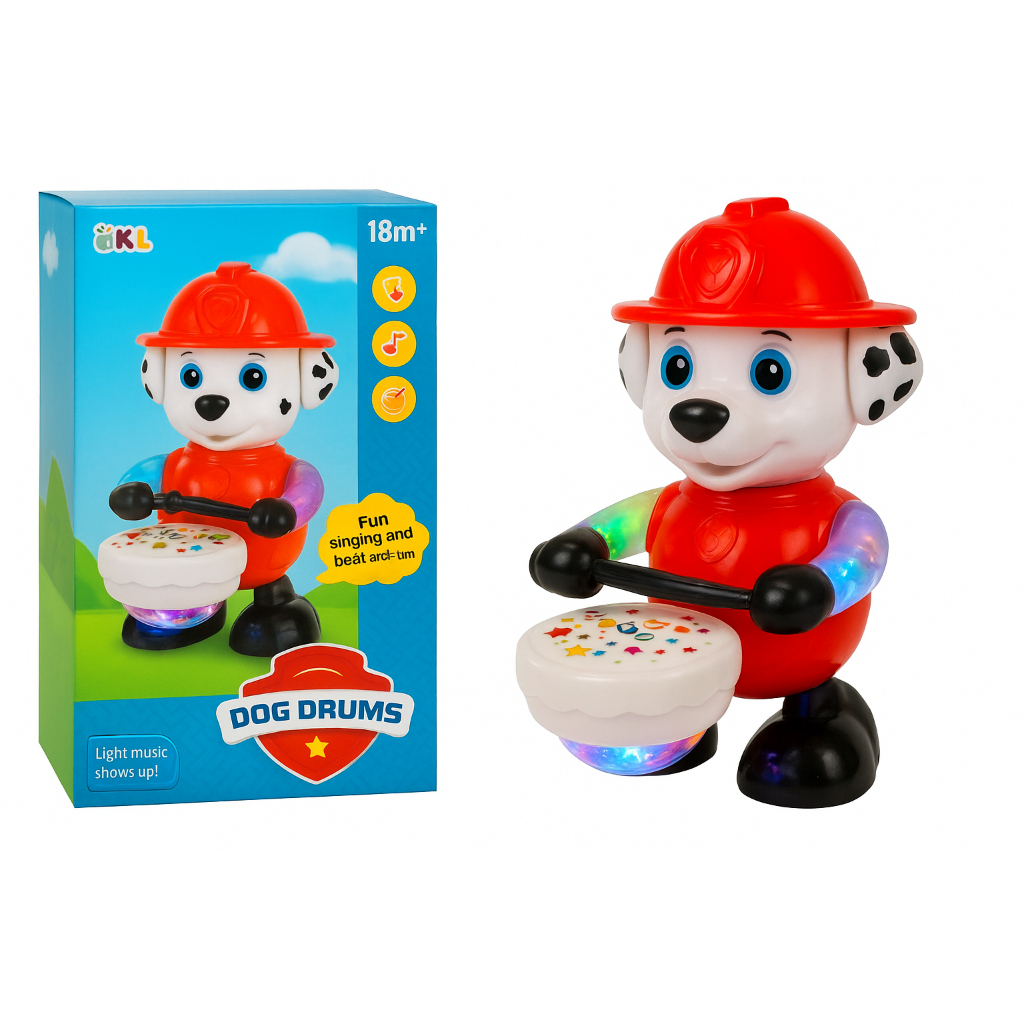 Boneco Cachorro Marshall Chase Patrulha Canina Luz E Som