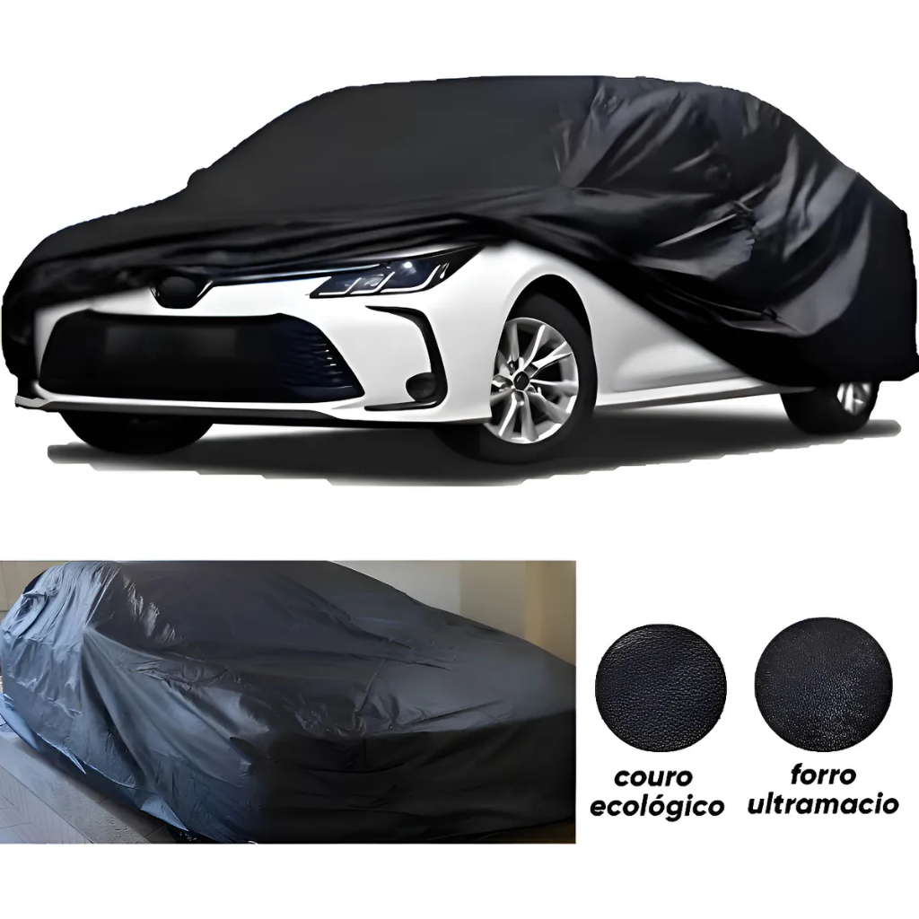Capa Cobrir Carro Total Forrada Impermeável Couro Anti-gato