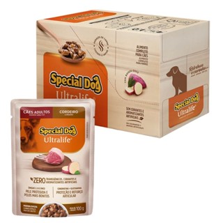 Caixa 12 Sachê Special Dog Ultralife Adulto Cordeiro - 100g em Oferta na Shopee
