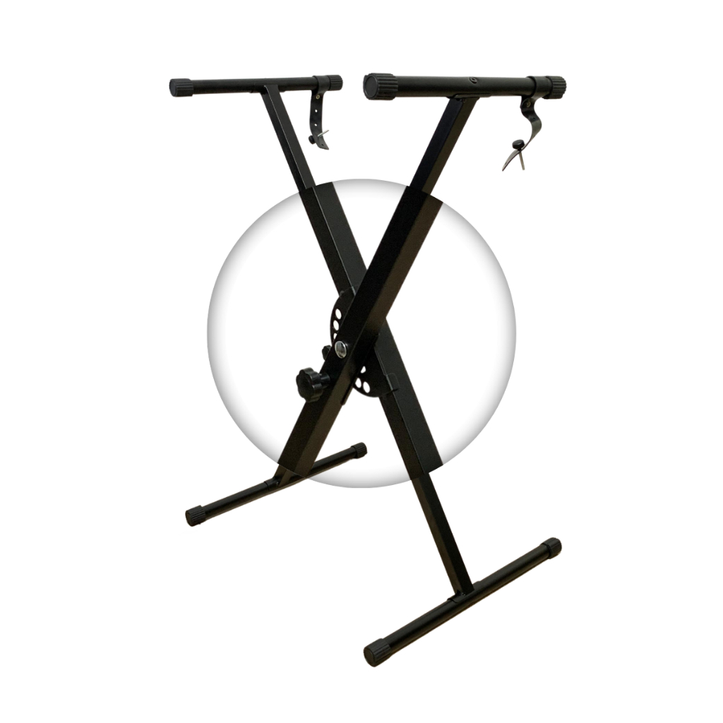 Estante Suporte em X para teclado Resistente Aguenta até 20 kg Preta 1x