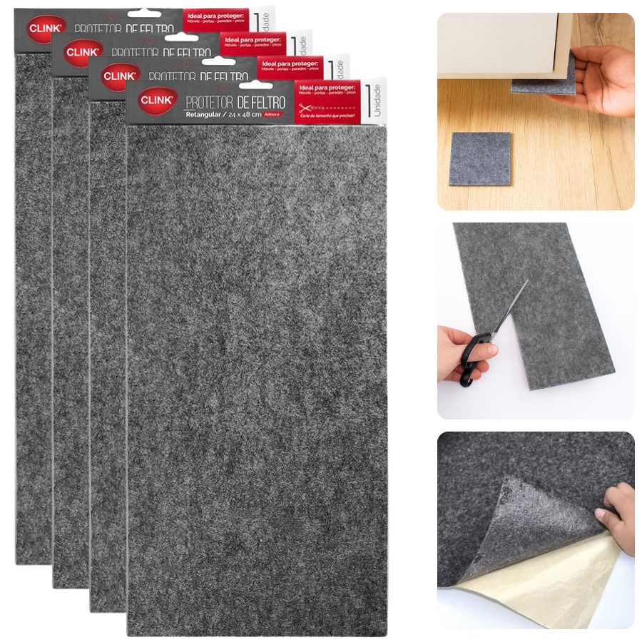 Kit Feltro Adesivo Placa Grande Personalizável Recortar Protetor Piso Pés Móveis Mesas Cadeiras em Oferta na Shopee