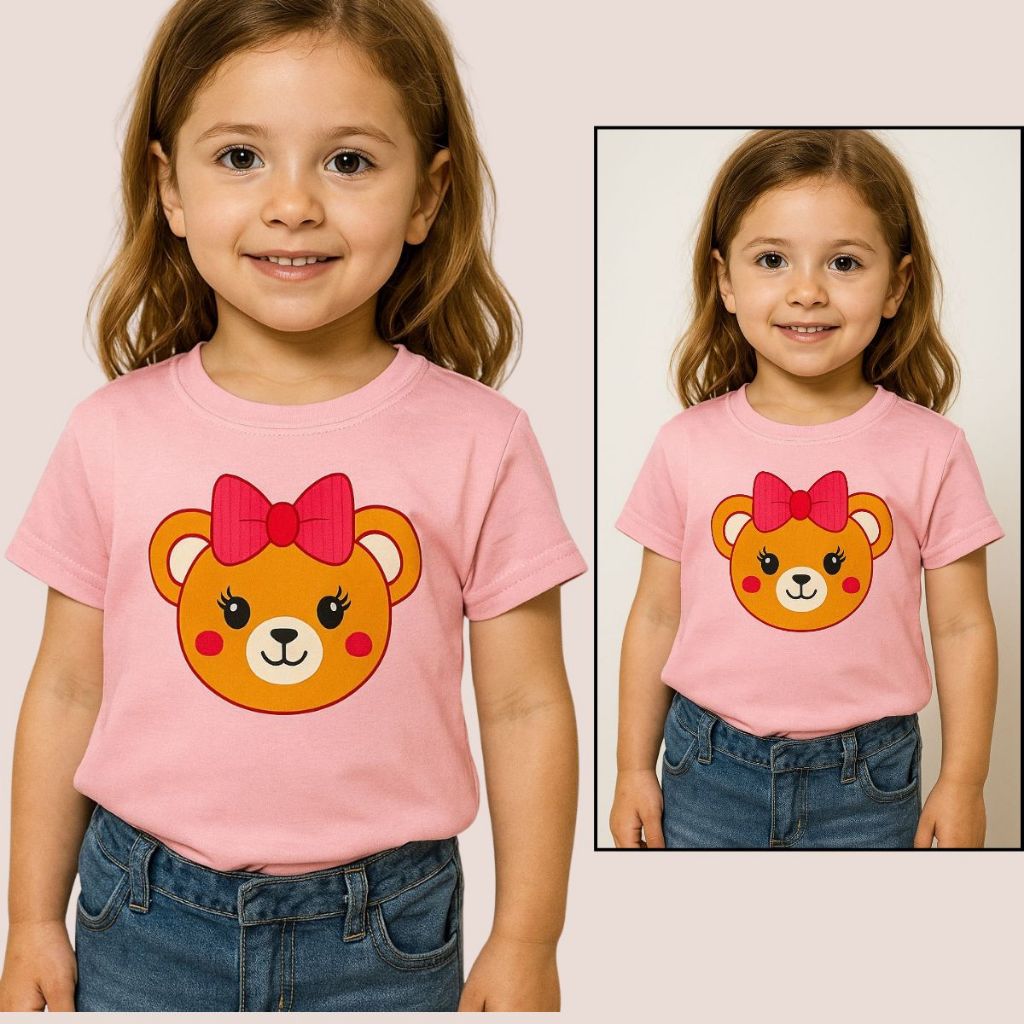 Camiseta Infantil Menina Blusa de Menina Moda Verão Básica Estampas Fofas Dia a Dia Passeio Criança