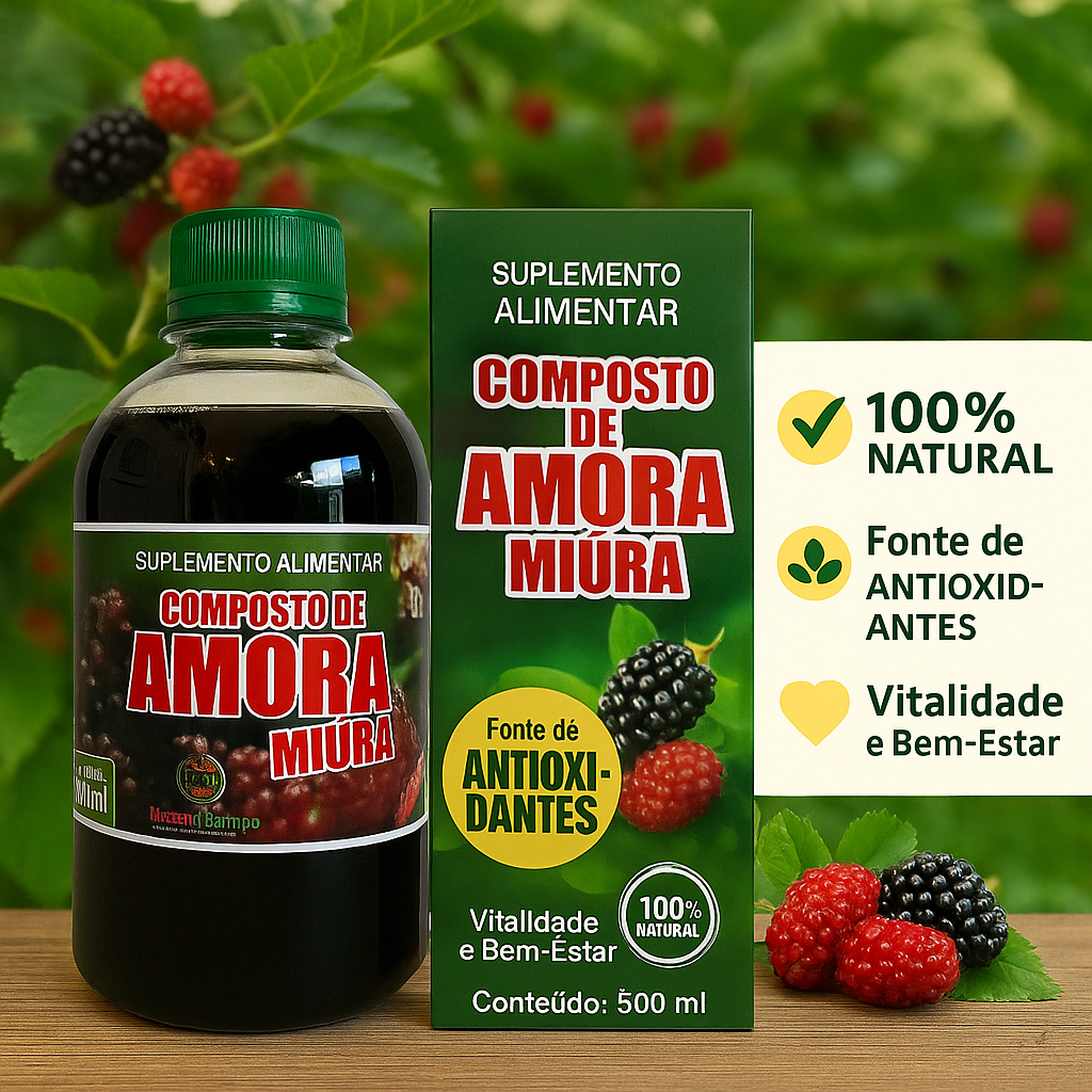 Chá de Amora Miúra 500ml – !00%Natural em Oferta na Shopee
