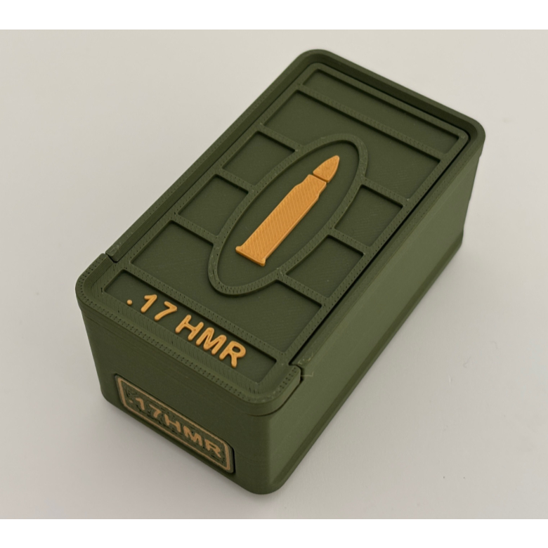 Caixa para Munição .17 HMR 50 100 Balas Armazenamento Ammo