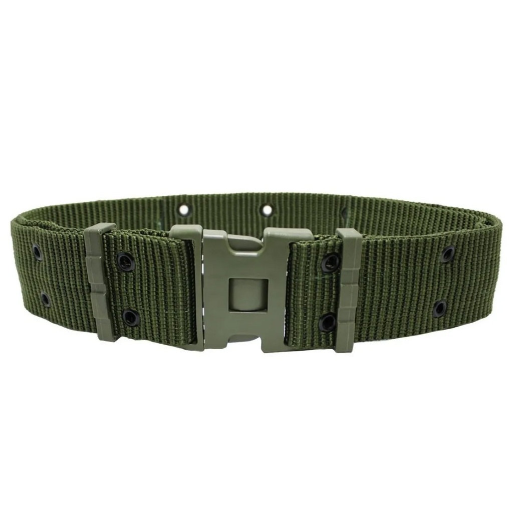 Cinto N.A de Serviço Conforto Campanha Militar Verde preto e vermelho