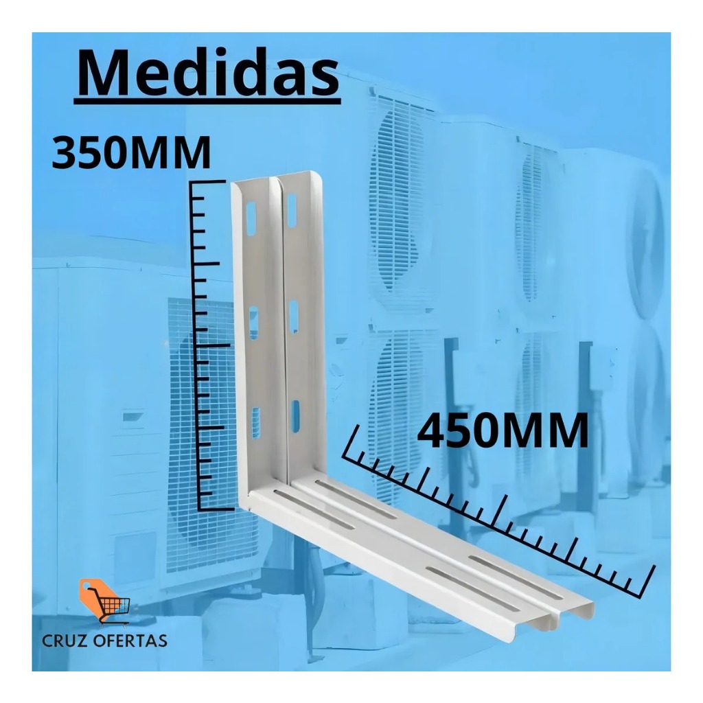 Suporte Ar Condicionado Split Condensadora 450mm 7.000 A 18.000 Btus E Até 60kg