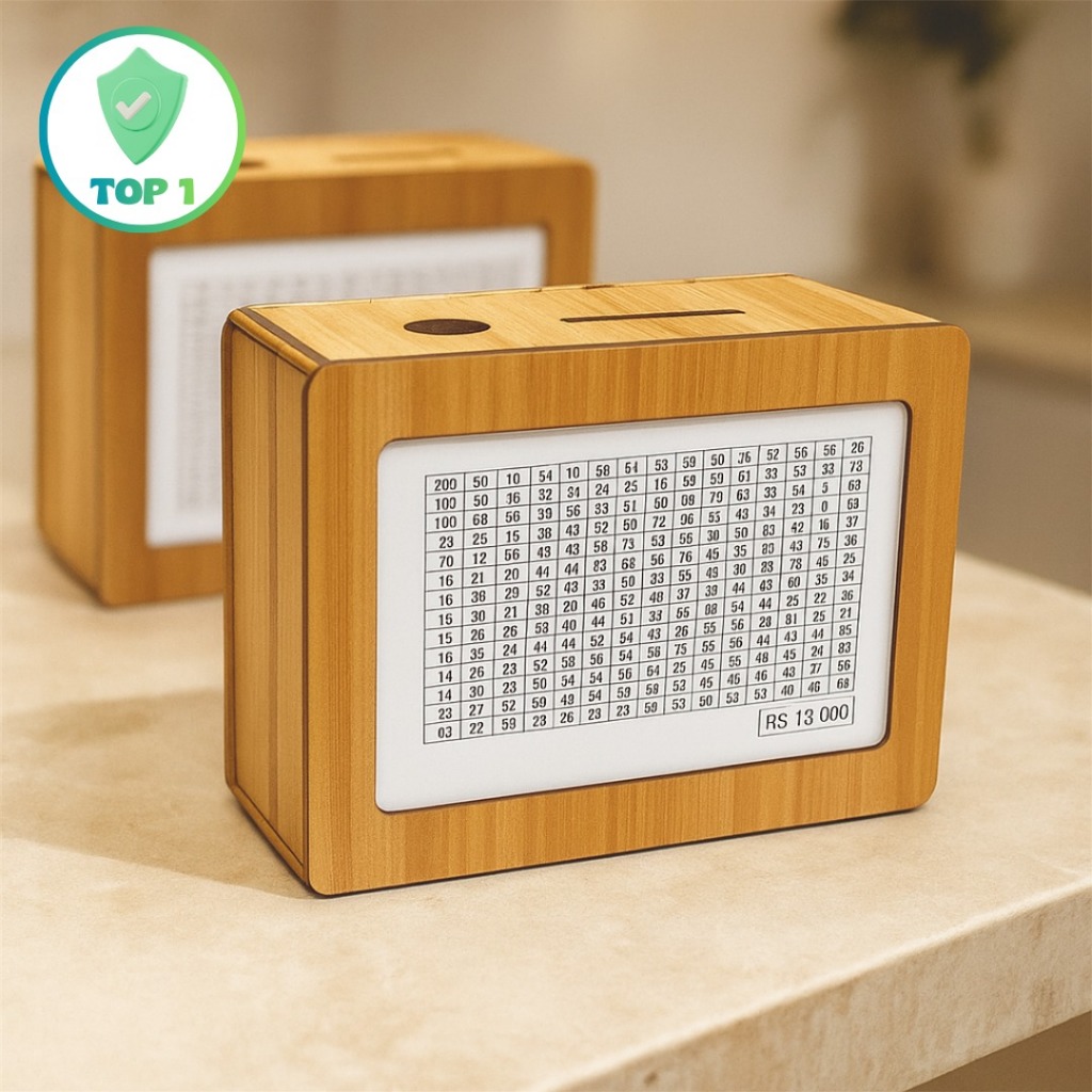 Kit 2 Cofres Woodbox Marrom em MDF Desafio de 1000 5000 e 10000 Metodo Japones em Oferta na Shopee