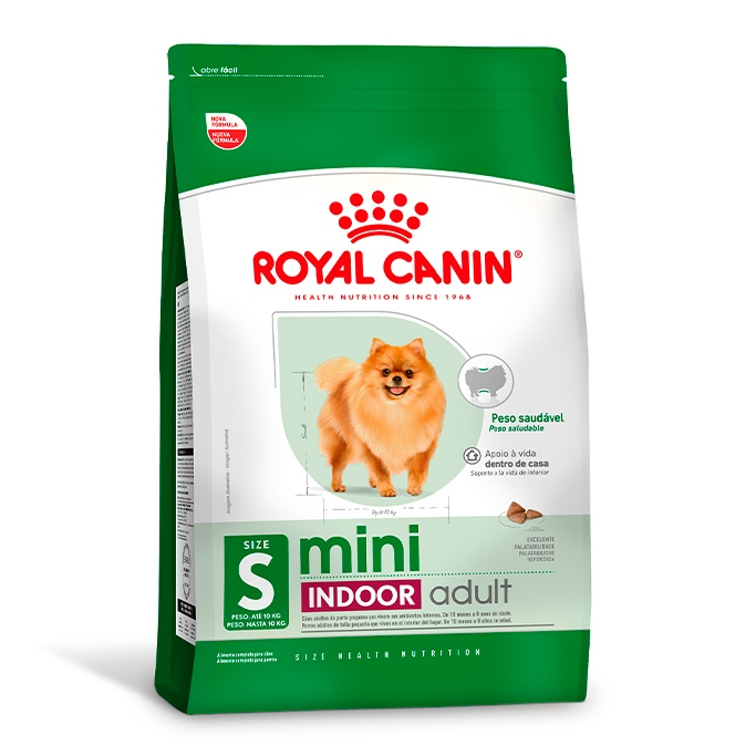 Ração Royal Canin Mini Indoor Adult para Cães Adultos de Porte Pequeno 7,5kg