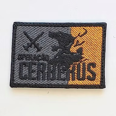 Patch Bordado “CERBERUS” Colecionável Militar Tático | Patch Velcro Para Mochila Boné Colete Airsoft Cosplay